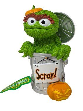 Oscar the Grouch Sesame Street Halloween Resin Decoration